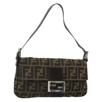 Fendi Pre-owned Zucca Canvas Shoulder Bag - Dames - Pre-owned - Bruin - Maat: ONE Size