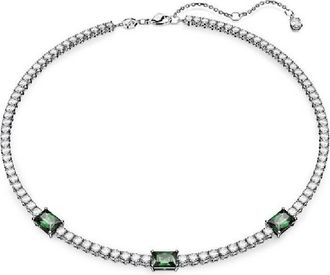 Swarovski Matrix Rhodium Plated Tennis Necklace