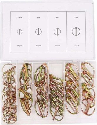 OEM Clip De Pasador, 50 Piezas, 4 Tama&ntilde;os Surtidos De Clips De Pasador Para Remolque De Tractor Agr&iacute;cola