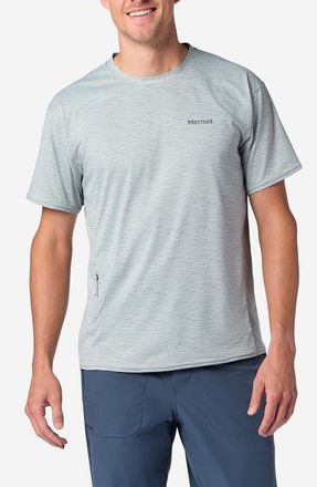 Marmot AirExchange SolarShield UPF Crewneck T-Shirt in Boulder Crack Frequency at Nordstrom, Size X-Large