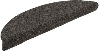 vidaXL Vidaxl - Stair Mats Self-adhesive 20 pcs 56x17x3 cm Anthracite Half Round