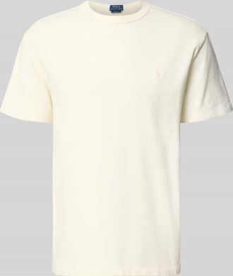 Polo Ralph Lauren Classic Fit T-Shirt mit Label-Stitching in Offwhite, Größe XXL