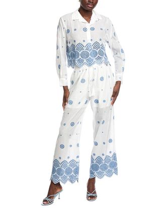 ANNA KAY Anna Kay Bellagio Fleur 2Pc Button Front Top And Pant Set