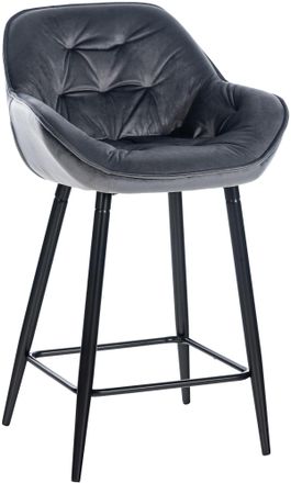 Clp Taburete De Bar Gibson 76 De Terciopelo Gris Oscuro