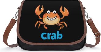 Generic Crab Crossbody Bags for Women Fashion Leather Shoulder Handbags With Adjustable Strap