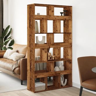 Berkfield Home Room Divider Old Wood 100x33x187.5 cm Engineered Wood in Brown