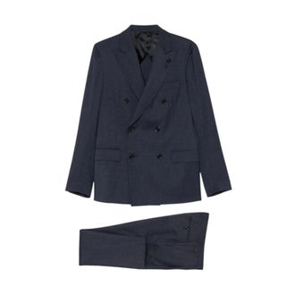 Lardini Double Breasted Suits, male, Blue, Size: 2XL Completo Sartoriale
