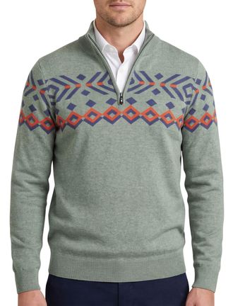 N-Z-A- NEW ZEALAND AUCKLAND katoenen NZA trui geprint half zip groen