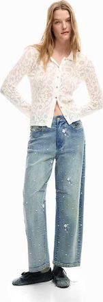 Desigual Jeans blu ricamati