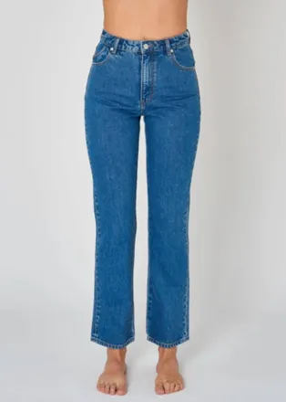 Rolla's Original Straight Leg Jeans In Ashley Blue