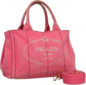 Prada Pre-owned Tote Bags, female, Pink, Size: ONE SIZE Pre-owned Vintage Tote Bag