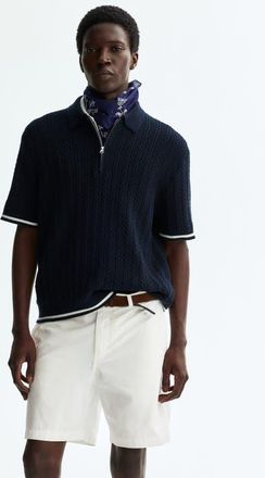H&M Relaxed Fit Chino Shorts in White at Nordstrom, Size 32