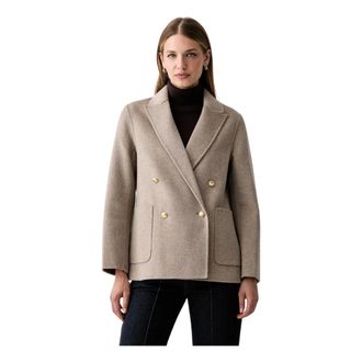 GANT Handstitched Club Blazer - Dames - Jassen - Bruin - Maat: XL Wol