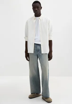 Jack & Jones Mens Vintage-blue Dave jean Loose fit