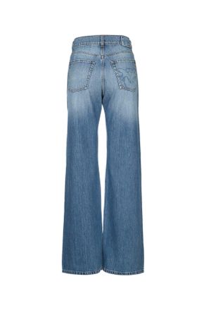 Pinko Womens Wanda Wide Leg Medium Wave Pjo Jean