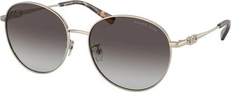 Michael Kors Stijlvolle Alpine zonnebril in licht goud - Dames - Zonnebrillen - Geel - 57 MM - Accessoires
