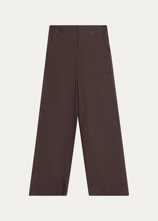 Vince Mid-Rise Paneled Stretch Cotton Pants