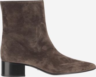 Khaite Brown Ankle Boots