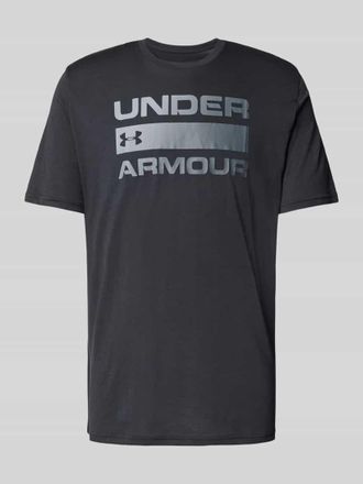 Under Armour T-Shirt mit Label-Print Modell TEAM ISSUE in Black, Gr&ouml;&szlig;e XL