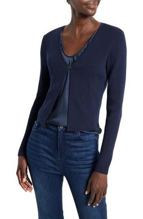 Nic+Zoe Cool Nights Rib Cardigan in Dark Indigo at Nordstrom Rack, Size Large