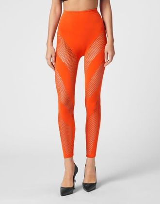 Philipp Plein Seamless Leggings Women in Orange at Nordstrom, Size Large/x-Large