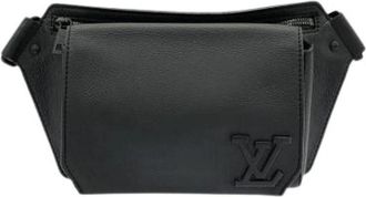Louis Vuitton Pre-owned Aerogram Takeoff Sling - Dames - Vintage Heuptassen - Zwart - ONE Size - Leer - Vintage