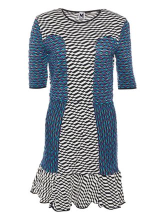Missoni Gebreid midi-jurk met patroon - Blauw