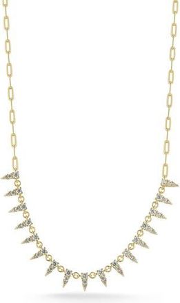 Glaze Jewelry Cubic Zirconia Spike Frontal Necklace in Gold at Nordstrom Rack