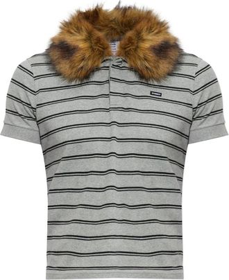 VETEMENTS Polo met afneembare kraag - Heren - Polos - Grijs - M - Katoen - Tops