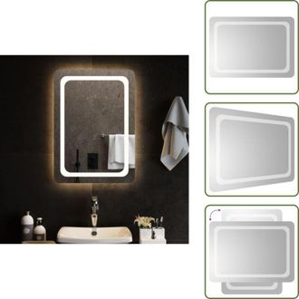 vidaXL The Living Store Specchio da Bagno con Luci LED 50x70 cm - Specchio da trucco