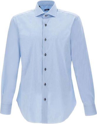 Barba Camicia in cotone con colletto alla francese - Blu