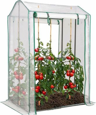 Costway Costway - Invernadero De Jard&iacute;n 100 X 81 X 150 Cm/invernadero Port&aacute;til Con 2 Puertas De Cremallera Enrollables, Cobertura En Pe Duradera Y 8 Hoyos Par