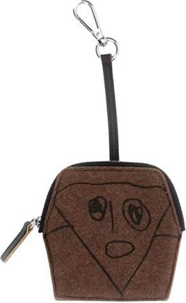 Plan C Monedero de Fieltro de Lana - Accessories - Mujer - Marr&oacute;n - ONE SIZE