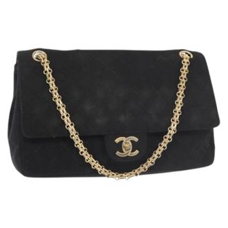 Chanel Pre-owned Shoulder Bags, female, Black, Size: ONE SIZE Pre-owned Cotton Shoulder Bag