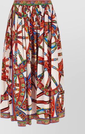 Dolce & Gabbana printed pleated midi skirt