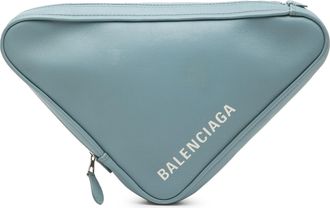 Balenciaga Tweedehands Medium Leren Driehoek Clutch