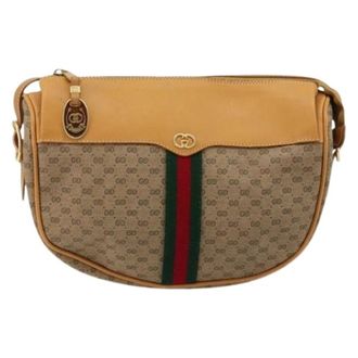 Gucci Pre-owned Shoulder Bag - Dames - Pre-owned - Beige - Maat: ONE Size Leer