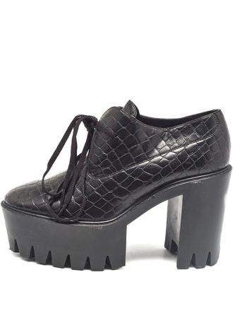 Stella McCartney crocodile-embossed boots - Black