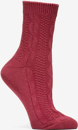 Cole Haan Womens Textured Cable Knit Anklet Socks