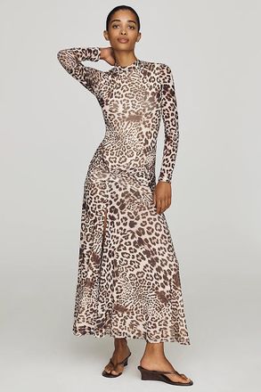 Bardot Lea Printed Mesh Maxi Dress