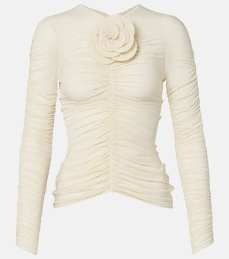 Magda Butrym Floral-appliqué ruched top