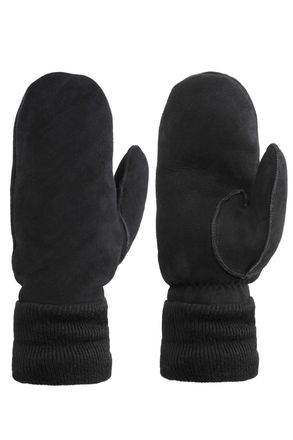 Pearlwood Lederhandschuhe PEARLWOOD CROWE, Herren, Gr. 8,5, schwarz, Materialmix, unifarben, Handschuhe Lederhandschuhe, Fausthandschuh, Strickb&uuml;ndchen, warm ge