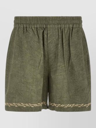 Isabel Marant zilan bermuda shorts embroidered pocket textured