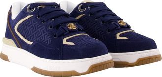 Versace Mens Sneakers - Versace Leather Blue Calfskin Shoes