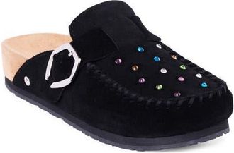 Minnetonka Rhinestone Buckle Clog in Black at Nordstrom, Size 7.5