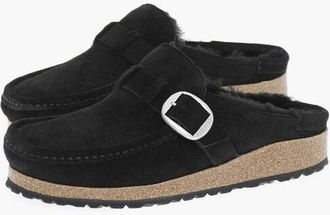 Birkenstock Suede Leather Padded BUCKLEY Mules With Buckle size 36