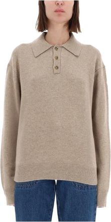 Guest In Residence Cashmere Polo - Dames - Polos - Beige - S - Kasjmier - Tops