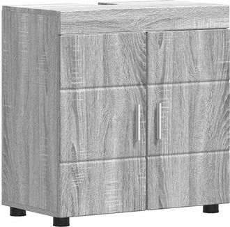 vidaXL Bathroom Basin Cabinet with Storage Grey sonoma 60 x 34 x 63 cm Vidaxl