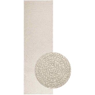 vidaXL Rug zizur Cream 80x250 cm Jute Look Indoor and Outdoor Vidaxl