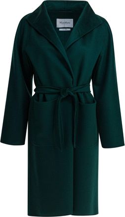 Max Mara Cashmere Midi Coat Jackets And Coats Verde-Donna
